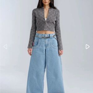 JNCO Light Blue Flare Jeans Womens NWT